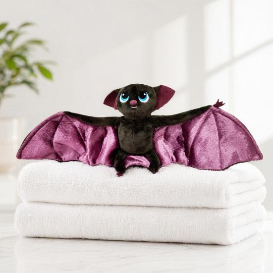 Soft Bat Animal Plush Toy, Realistic Bat Design Doll with Fluffy Wings, Breathable Fabric Plush Animal Toy for Kids And Adults