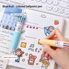 3Pcs Cartoon Multicolored Pen 10-Color-in-1 Writing Pens Retractable Colored Ballpoint Pen for Color Coding Note Taking