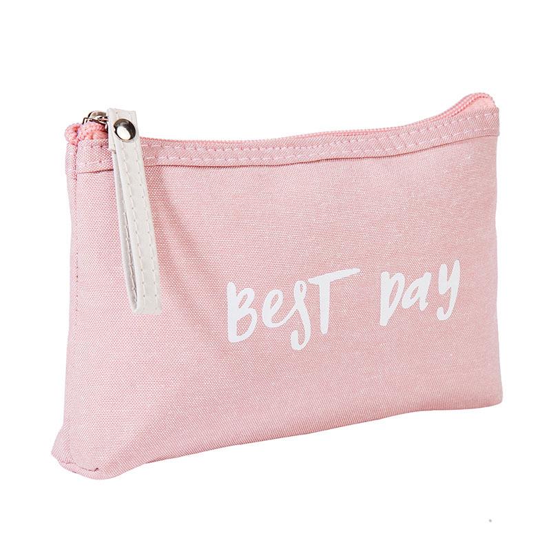 Japan-Korea Canvas Cosmetic Clutch: Travel-Size Lipstick & Phone Organizer