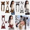 Animal Ears Earflap Hat Thick Plush Winter Fluffy Hat Thermal Plush Bonnet Faux Fur Cap  Daily Wear