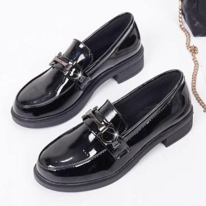 Fashion 2025Autumn New British Style Women Leather Shoe Simple Versatile Woman Shoes Comfort Soft Soled Women's Loafers Zapatos De Mujer