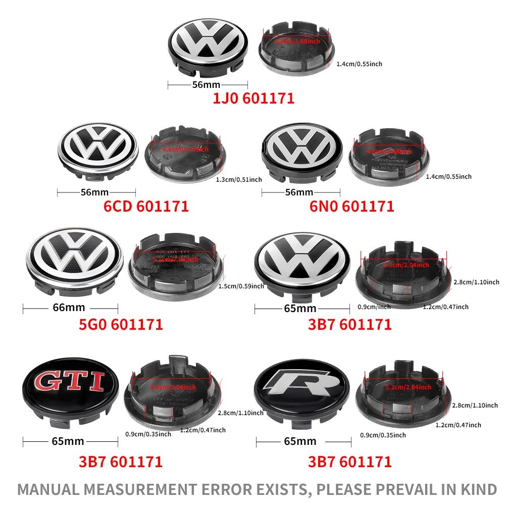 2025 Caldo 4pz 56/65/66mm Tappo Centrale Ruota Auto Coprimozzo Stemmi Per Volkswagen VW Golf R GTI Touareg Jetta CADDY GTD Polo Tiguan