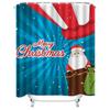 Tu Christmas Shower Curtain Santa Claus Holiday Festive Bathroom Decor Waterproof Xmas Pattern Home Textile Gift Idea