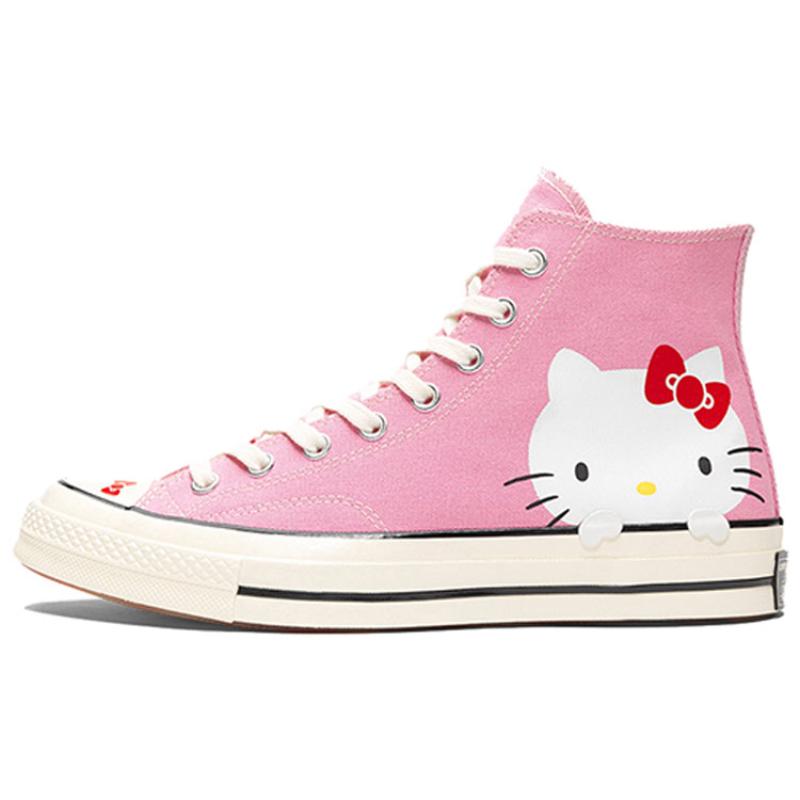 

Converse Chuck 70 Hi Hello Kitty Pink Lightweight High Top Canvas Shoes Unisex Pink 38