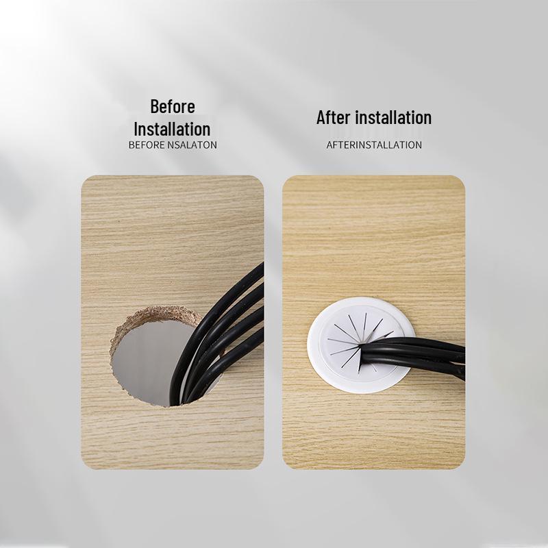 Office Desk Wire Grommet: Decorative Cover for Cable Management (50mm)