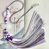 Chinese Style Peace Buckle Lotus Double Color Tassel Fringe Trim Beaded Sewing Accessories For Hanfu Waist Pendant