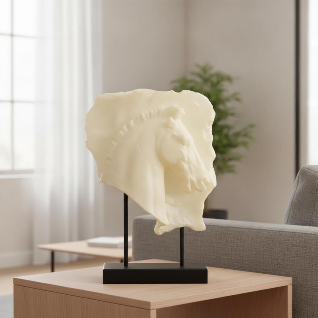 Horse Sculpture Modern Statue with Stand Abstract Ornament for Home