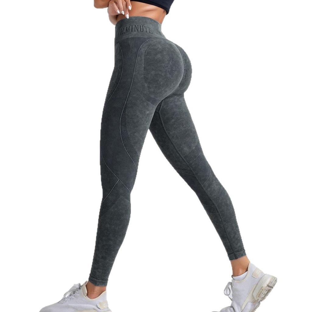 Women's Sand Wash Yoga Pants - Hip Lifting, Slim Fit for Pilates, Fitness & Running