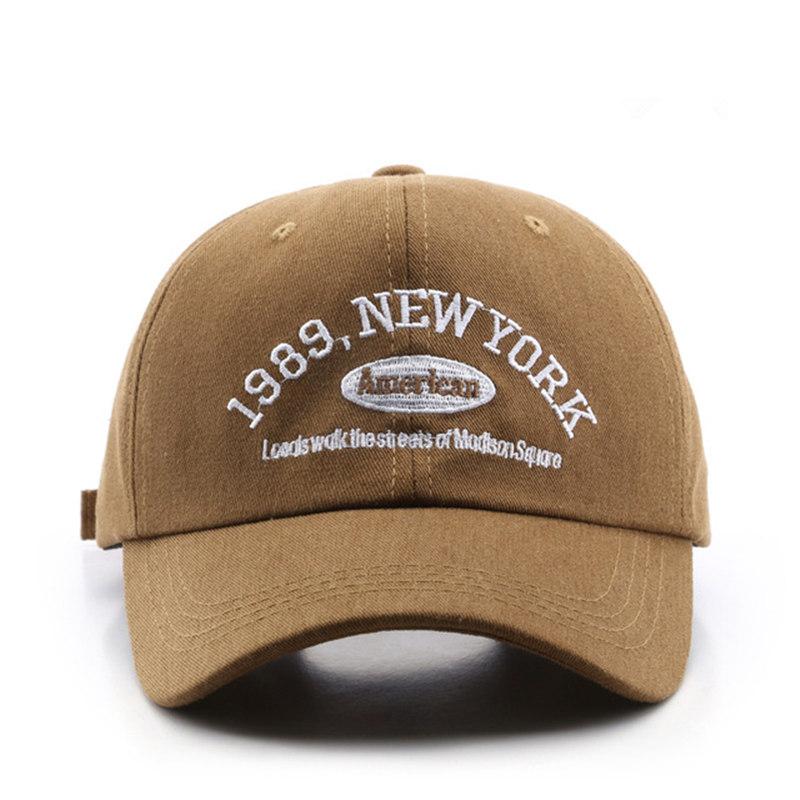 Vintage Baseball Cap Cotton Sunhat Fashion Embroidery 1989 New York Summer Outdoor Cap Unisex Couple Cap