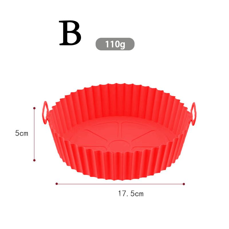 Silicone Air Fryers Oven Baking Tray Pizza Fried Chicken Airfryer Silicone Basket Reusable Airfryer Pan Liner Accessories