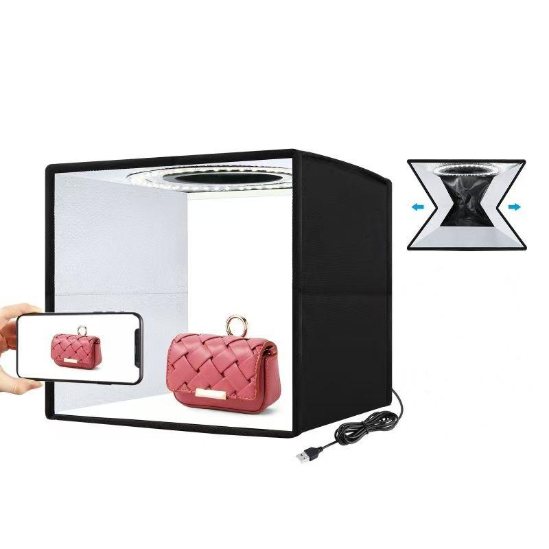 40cm Foldable Photo Studio Light Box Kit With 6 Backdrops, Professional Shooting Tent Softbox For Product Photography And Video