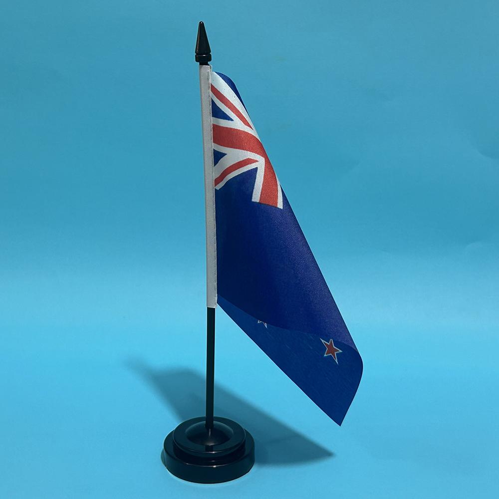 (SKY FLAG)Office Desk Flag Of New Zealand Flag 14x21cm Polyester New Zealand National Banner Desk Ornaments Flags