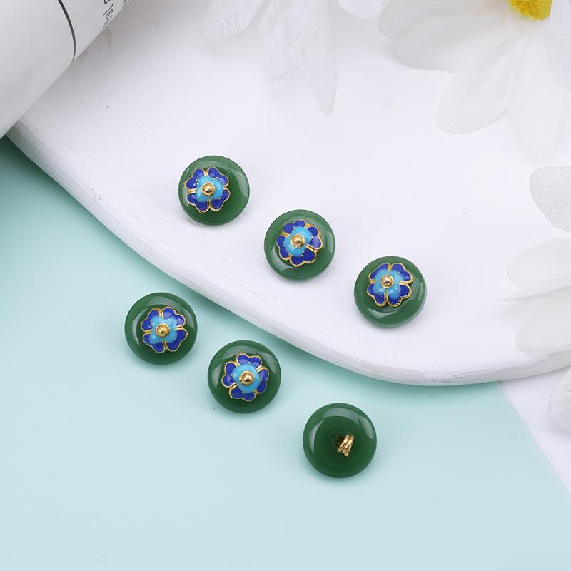 Retro Jade Green Pi Xiu Pendant Charm for Hanfu - DIY Handmade Jade Button Bracelet Accessory