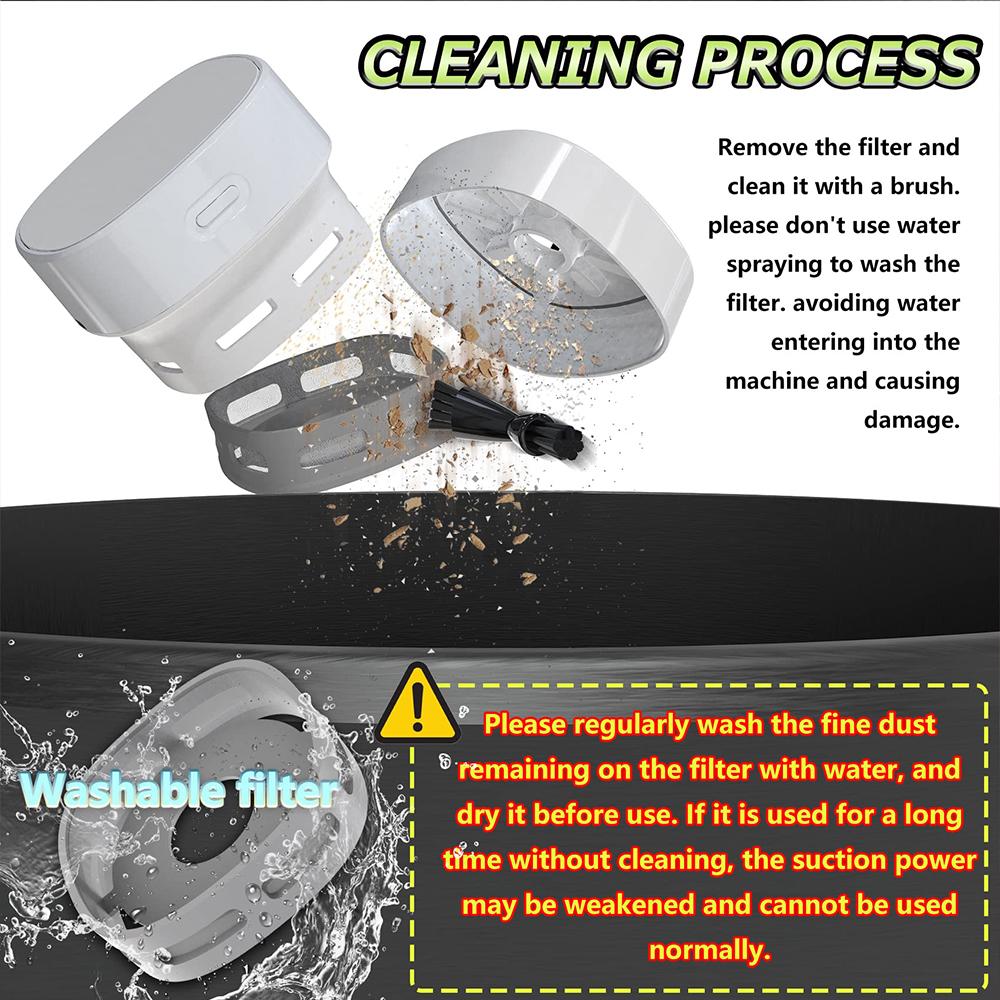 Mini Desktop Vacuum Cleaner Powerful USB Rechargeable High Suction Crumb Vacuum Detachable Design for Home Office Car