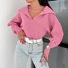 Lässiger, locker sitzender Damen-Pullover mit offenem Halsausschnitt