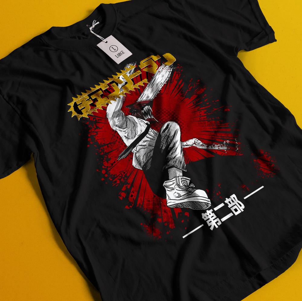 

Chainsaw Man POWER T-Shirt Asa Aki Anime Denji Shirt Makima Tshirt All Size Tee 4XL