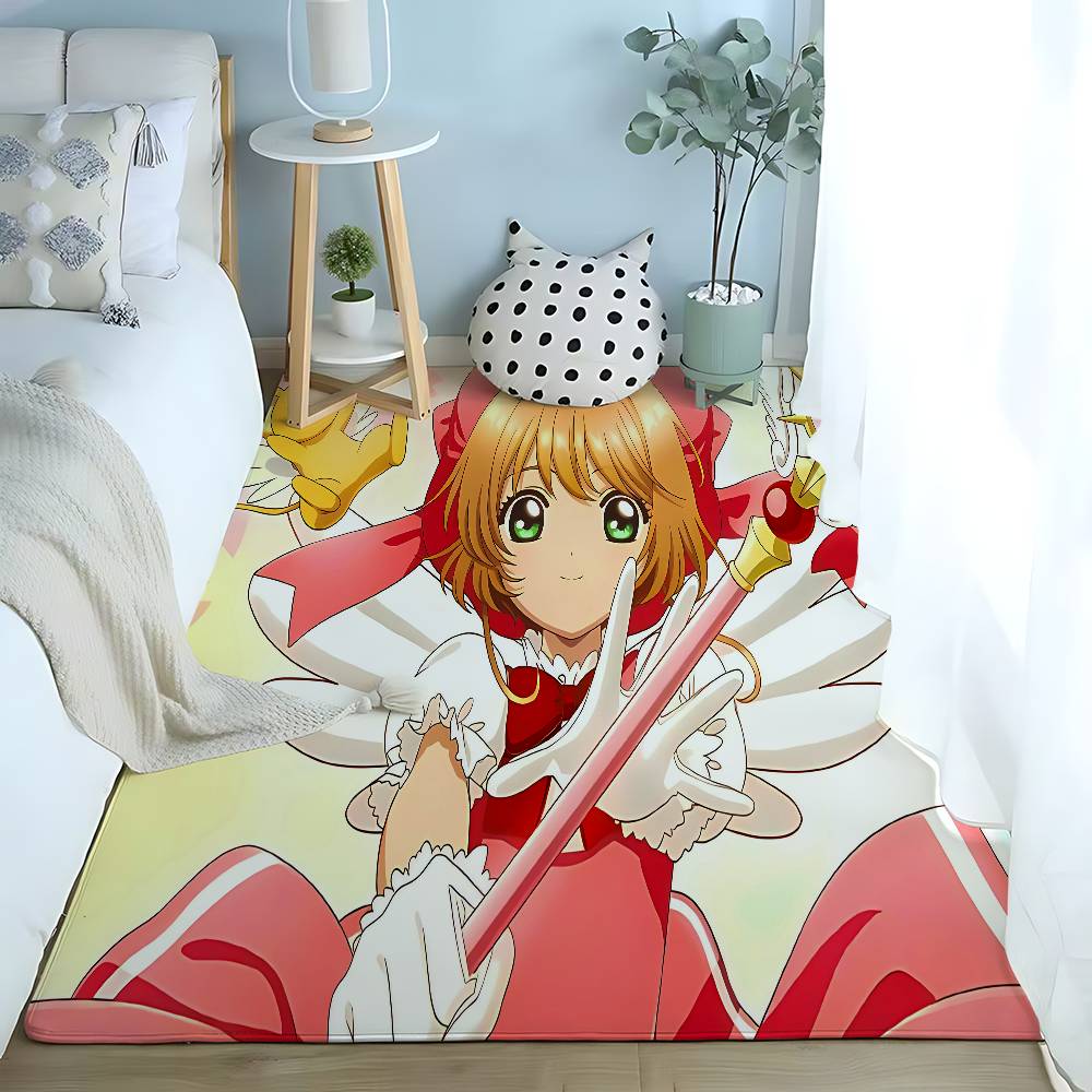 Cute Anime C-cardcaptor Sakura-S Carpet Bathroom Anti-slip Mat Door Mat Home Decoration Mat Entrance Door Mat Scratch-resistant