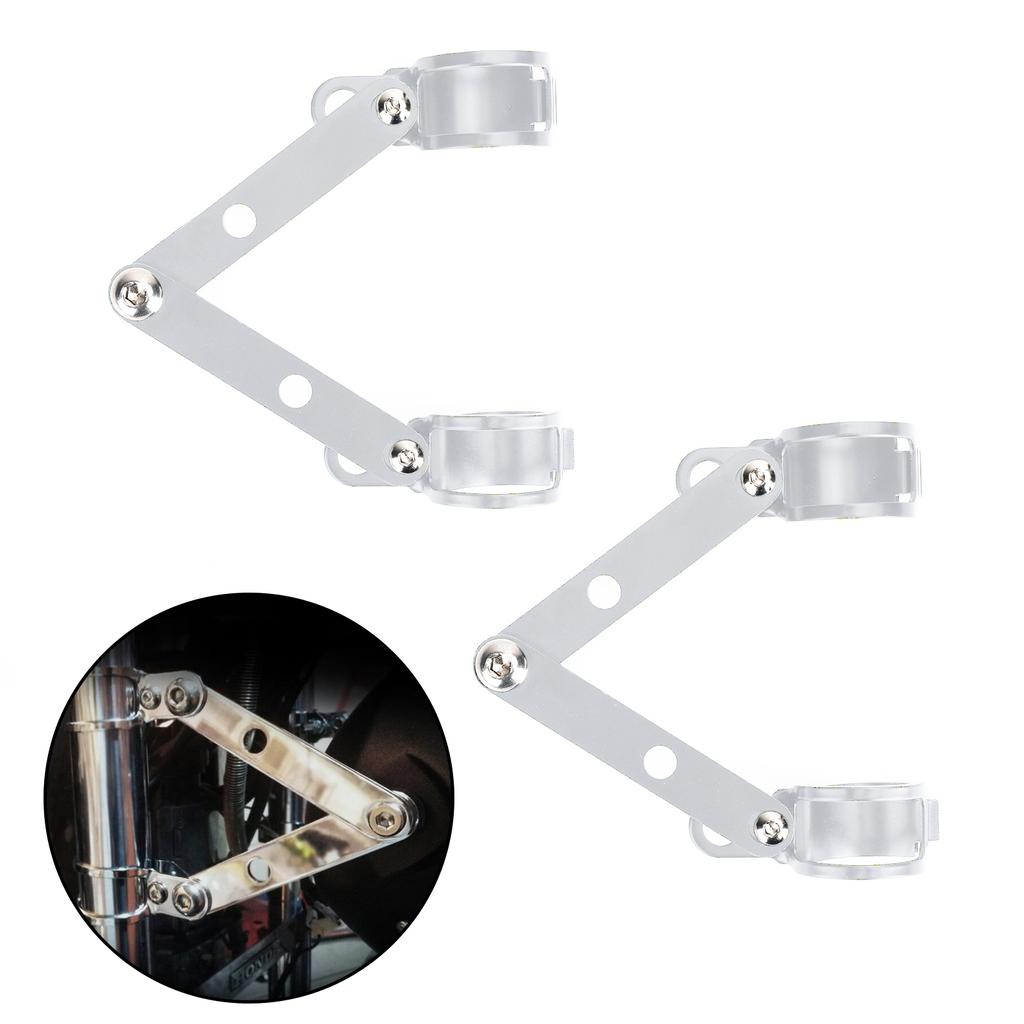 28mm-41mm Fork Chrome Headlight Mount Bracket Motorcycle Headlamp Holder Adapter