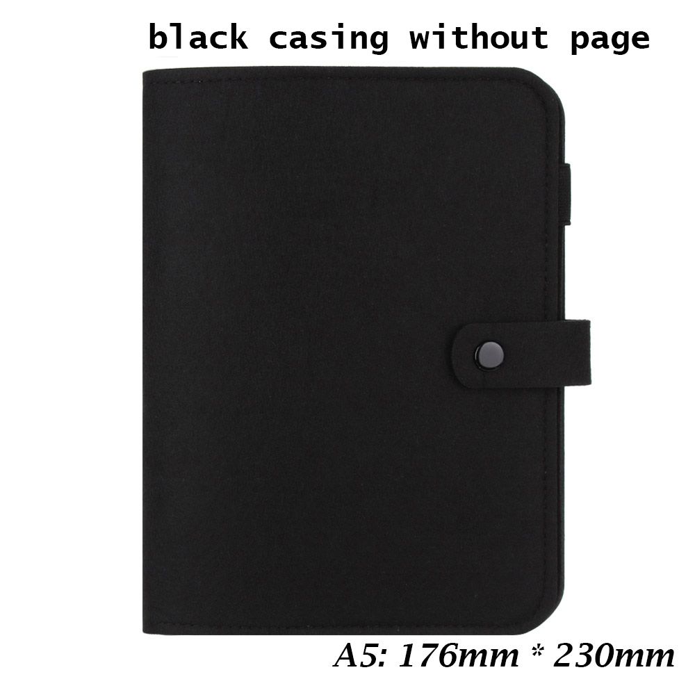 A6 Colorful Office Supplies Stationery Fashion Felt Notebook Felt Shell Ring Binder Portable Diary