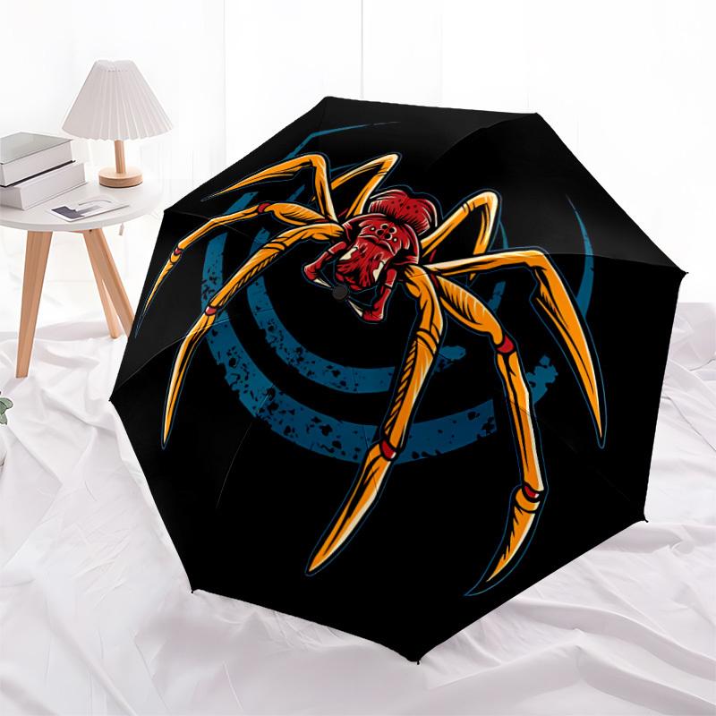 1pc Spider Bee Automatic Folding Umbrella   Compact 8 Rib Design, Durable Iron Frame for Travel, Outdoor,  A0920081