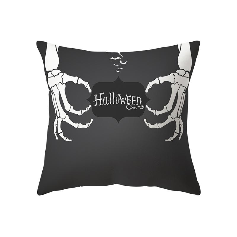 Letter Print Halloween Theme Pillow Cover Sofa Cushion  Holiday Gift Party Decoration Home Decor