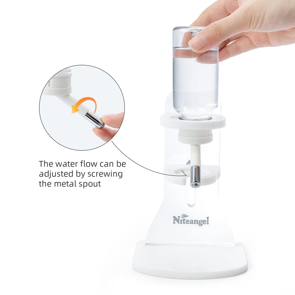 Niteangel Trinkflasche, 120ml Haustier-Trinkspender für Kleintiere wie Hamster, Kaninchen, Rennmäuse, Meerschweinchen, Chinchillas und mehr (klar)