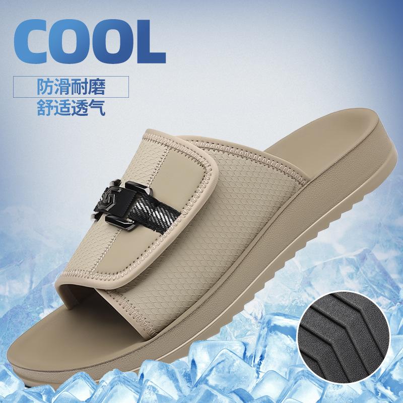 High Quality Solid Color Designer Slippers for Men Fashion Casual Summer Flat Flip Flops Male New Designer Slipper Shoes Man