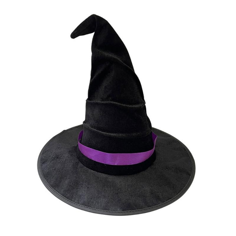 1Pc Halloween Wizard Hat Funny Witch Hat Witch Caps Wizard Costume Accessories for Carnivals Masquerades Party Cosplay