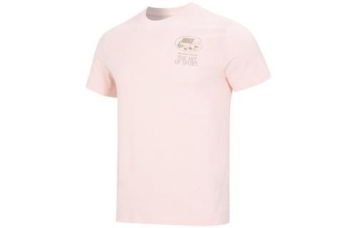 Nike Cartoon Print Crew Neck Short Sleeve T-Shirt M розовый