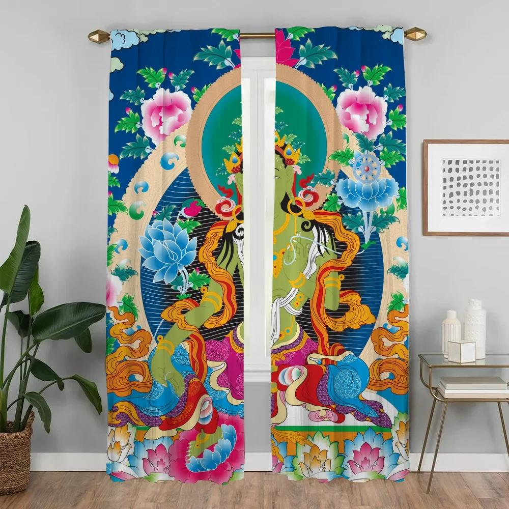 Islam Curtains for Living Room Curtain Halloween Decoration Partition Tulle for Bedroom Shades Home Interior Curtains 2 Pieces