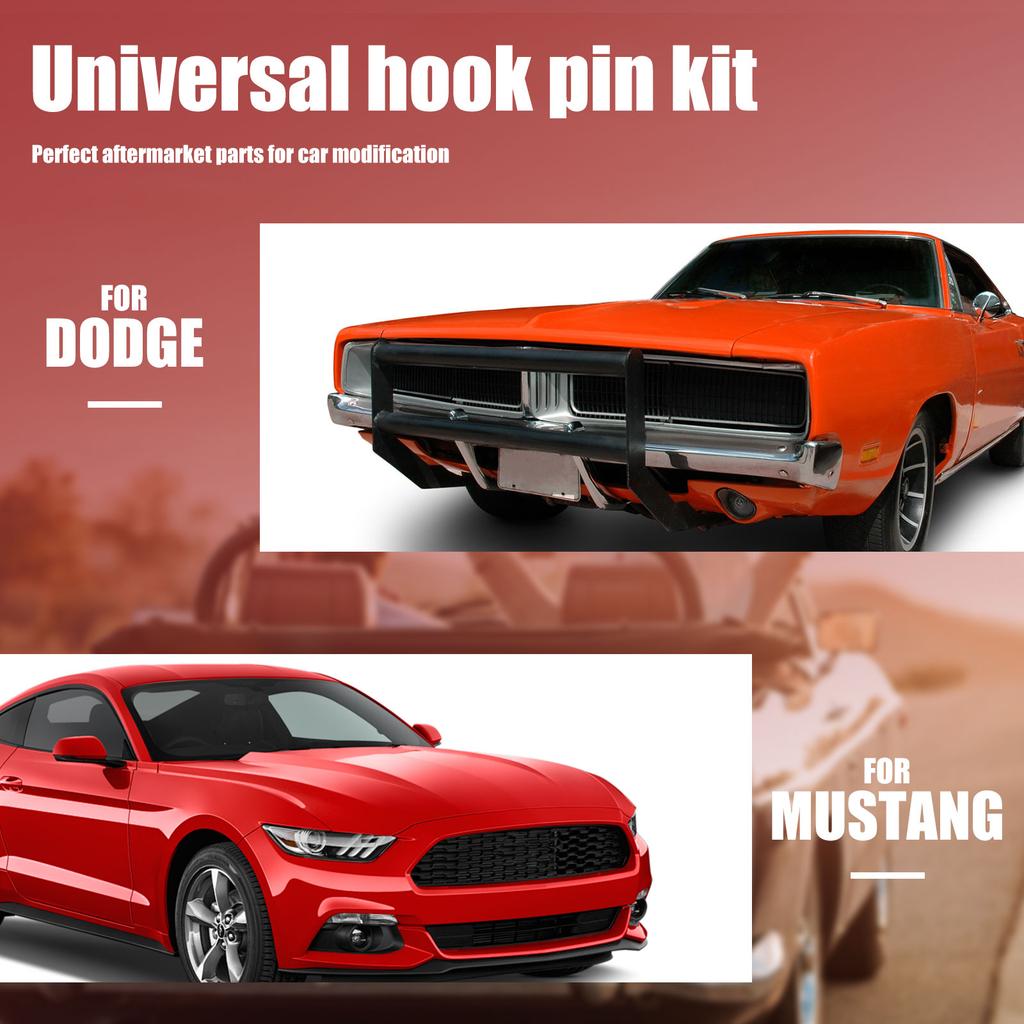 Sada zámků s kolíky pro kapotu z nerezové oceli Zámek kapoty motoru Univerzální zámek s kolíky pro závodní vozy Modifikovaný doplněk pro auto