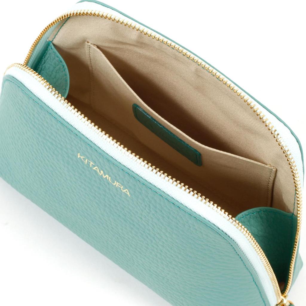 Color Combination Large Pouch PH0775 Blue 30211 [Kitamura] Green/Ice [Green]