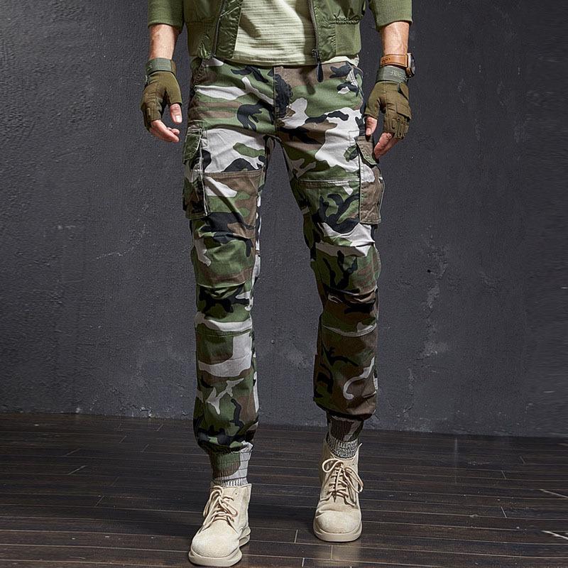 FiveFive Fashion Casual Cargo Pants Male Streetwear Harajuku Joggers Men Clothing Camo Trousers