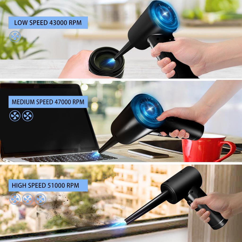 High-Power Wireless Car & Keyboard Vacuum Cleaner with USB Charging