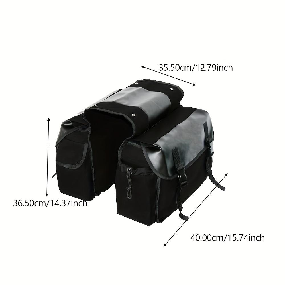 Multifunctional Motorcycle Side Bag, Large Capacity Pannier Bag Heavy-Duty Canvas Gear for Moto Storage