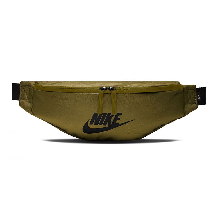 Nike Heritage Fabric Waist Bag Regular Couple Style Unisex bags Olive-Green BA5750-368 Olive Green