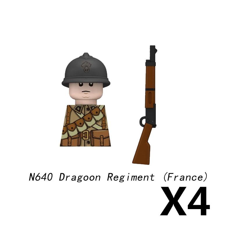 Military Soldier Figure Building Blocks British US French Army Weapons 101 Airborne Division Officer Infantry M1 Toys Gifts D126