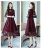 Long Midi Perfect for Party and Formal Beautiful [Chubikime] Women's All-Lace Dress, Sleeves, Length, A-Line, Lined, Belted, Slimming, Weddings,