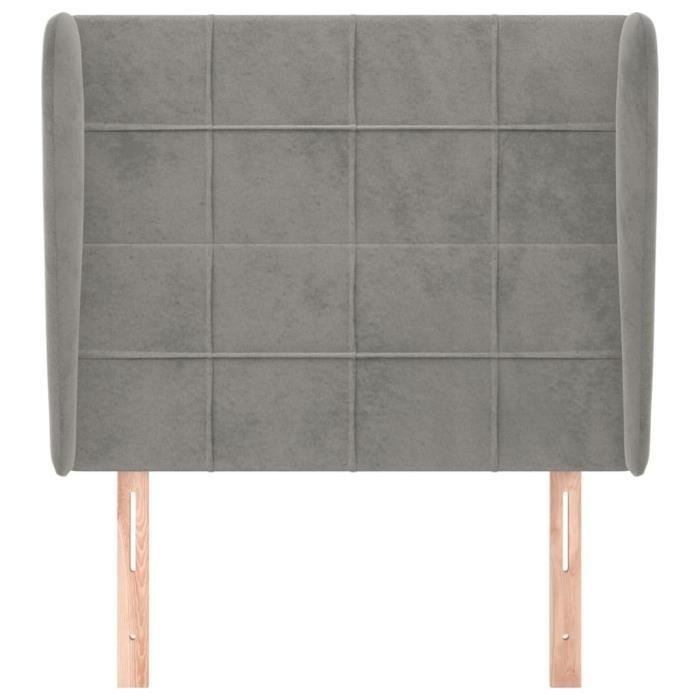 VidaXL Headboard with Ears Light Grey 93x23x118-128 Cm Velvet3117992