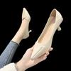 Women Fashion Sweet Beige Spring Slip On Stiletto Heel Shoes Lady Casual Comfort Summer Spike Heel Pumps Sapatos Ab626