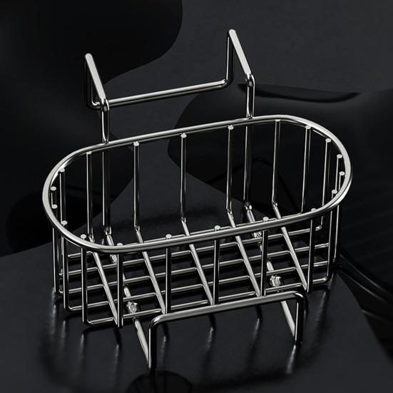 Suport pentru burete pentru chiuvetă de bucătărie Cadru mobil pentru chiuvetă de bucătărie Dimensiune compactă, rezistent la rugină, rezistent la apă, agățat pentru chiuvete cu două cuve