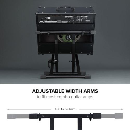 BOSS BAS-1 Amplifier Stand, Supports Up To 21kg, Adjustable Back Width, Foldable, Durable Steel Construction, Katana/Blues Cube, Guitar/Bass, for Stud