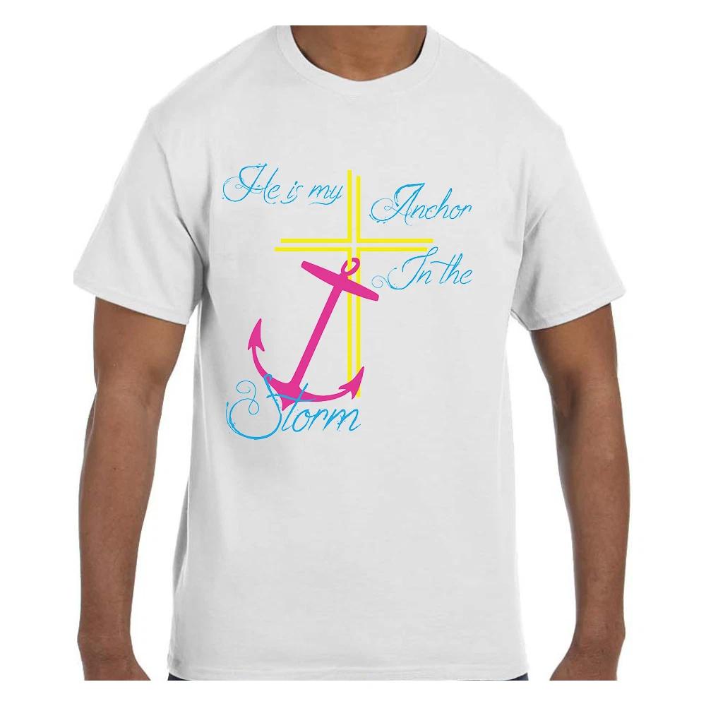 

Christian Jesus T shirt He is my anchor in the storm 2XL