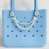 2Pcs Artificial Pearls Chain Bag Decoration Charm Large Imitation Pearls Beads Purse Chain Handbag Chain For Women Bag