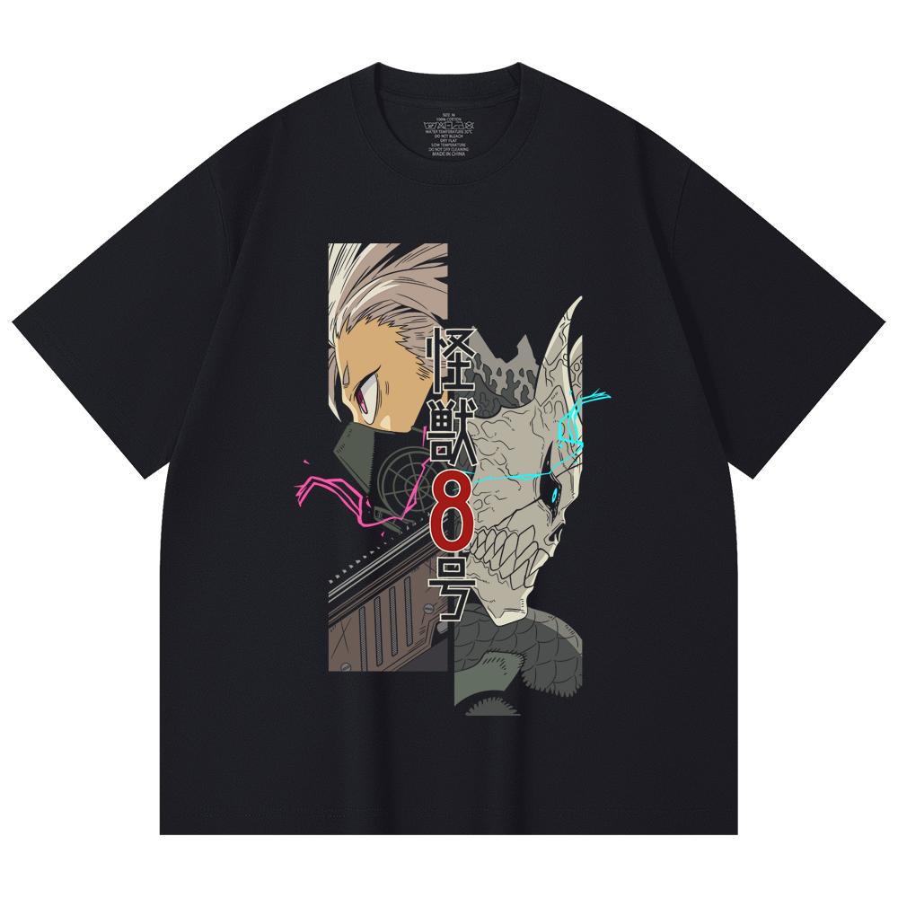 230 Gsm 100% Cotton Kaiju No 8 V17 Print Unisex Heavy Cotton T Shirt
