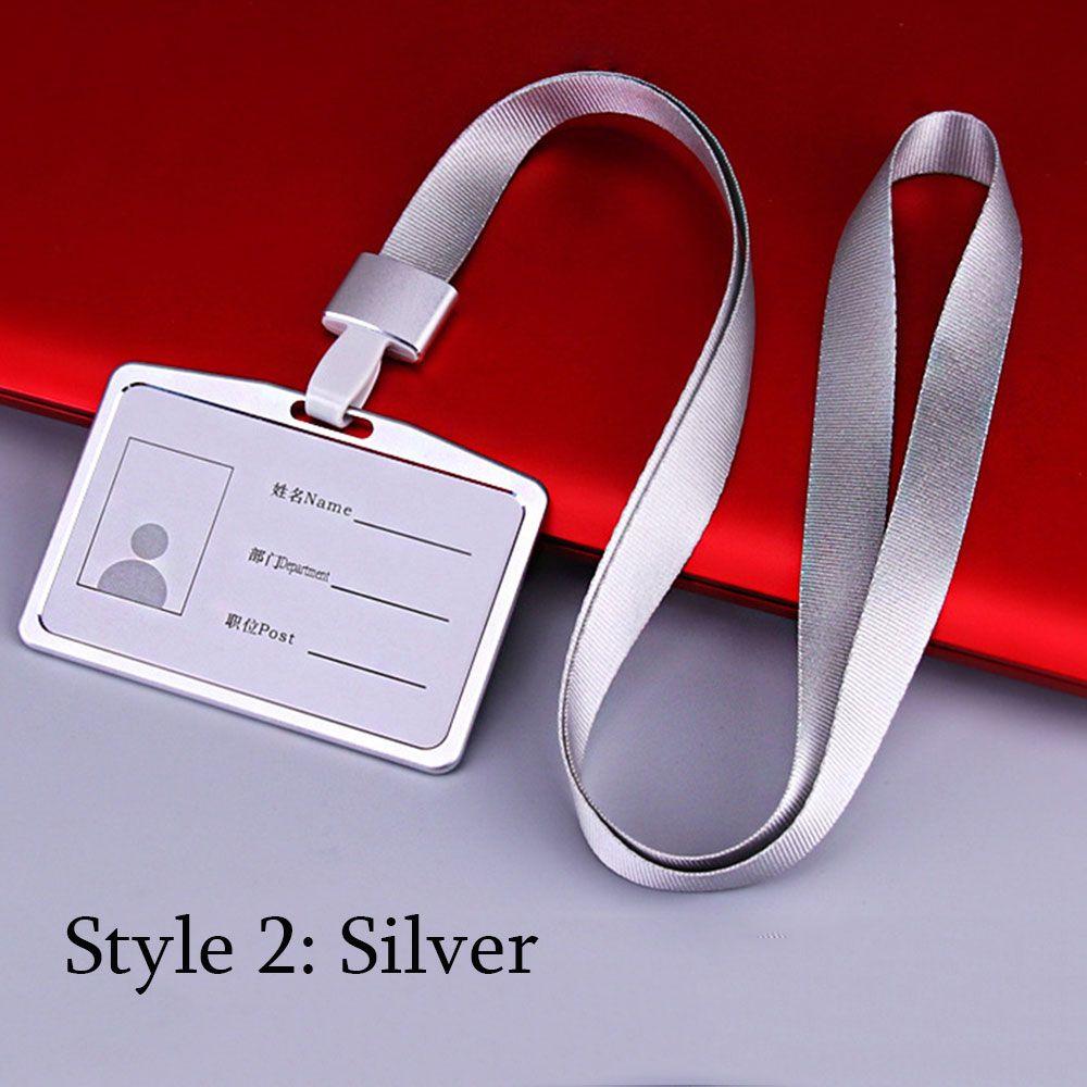 Exhibition Metal Multi colored Name Card Work Card Holders Aluminum Alloy ID Business Case