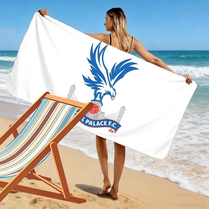 Crystal Palace F.C Print Beach Towel, Large Soft Quick Dry Towel for Beach Camping Swimming