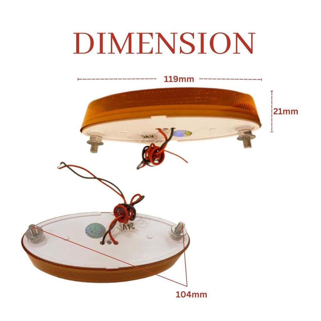 18PCS led marker lights trailer, 24V Waterproof Amber Marker lights Universal Fit