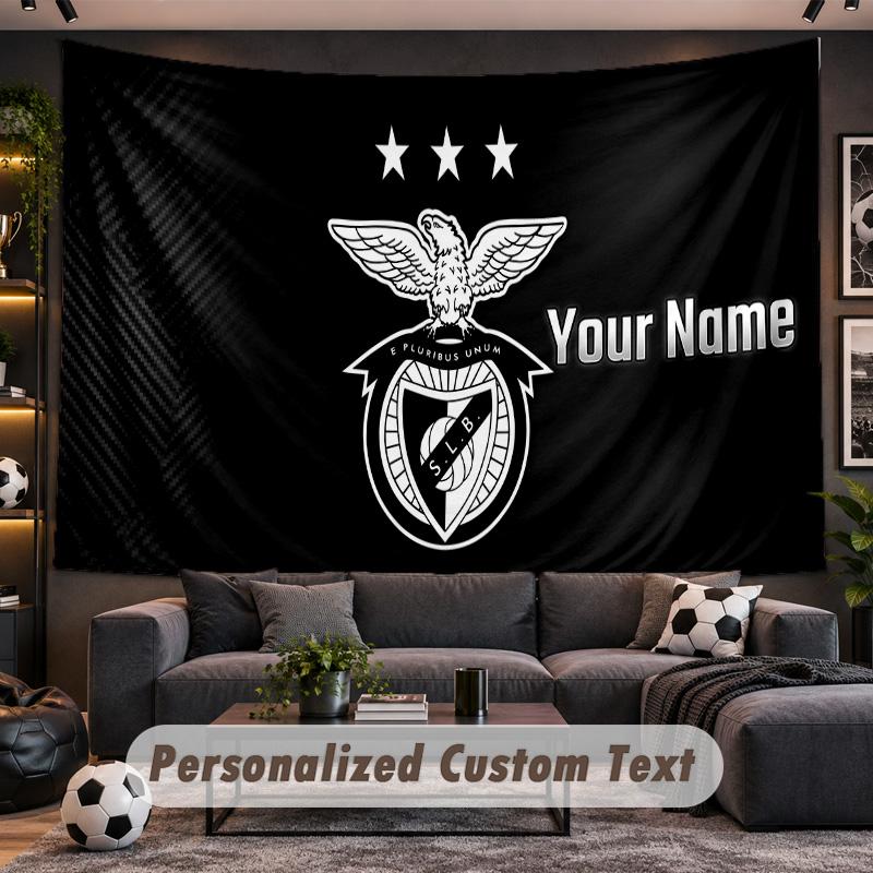 Benfica FC Personalized Tapestry Support Custom Name, Wall Art Home Decoration