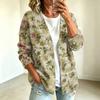 Women's Casual Button-Front Floral Print Jacket Retro for Everyday Wear
